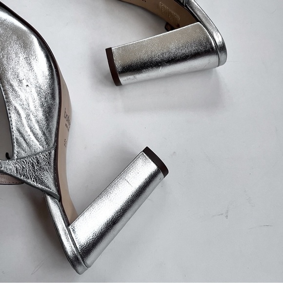 BOTKIER Women’s Hannah Metallic Silver Leather Pointed Mule Slip-on Size 5.5 - Picture 9 of 11